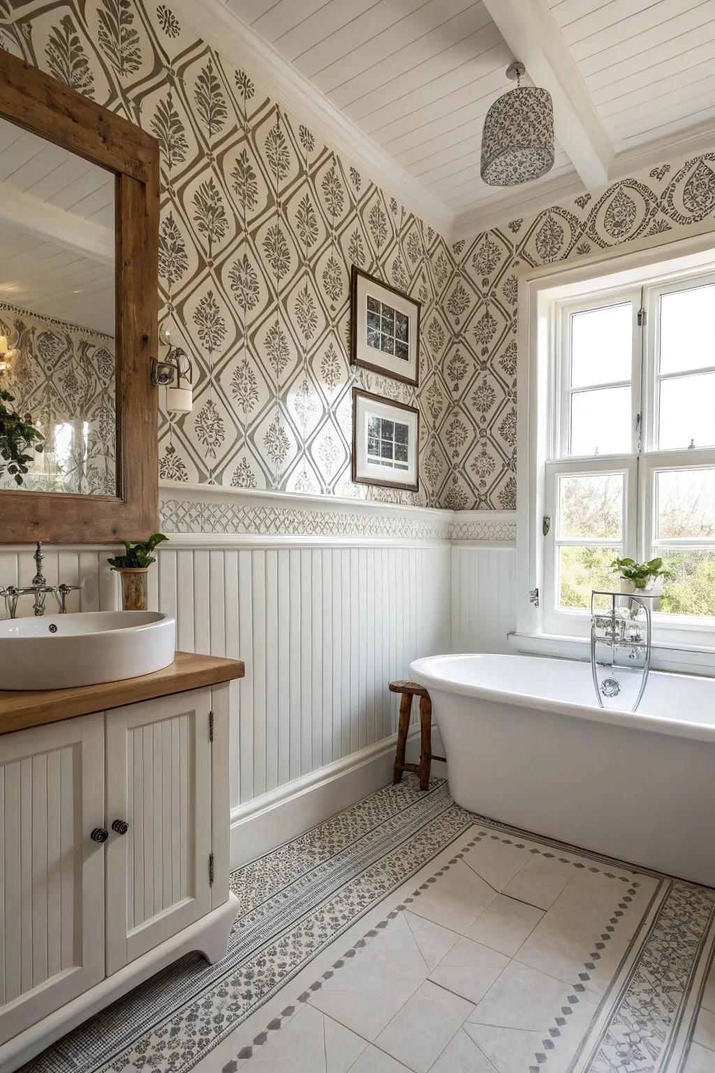 Complete paneling amplifies the room's height and drama.