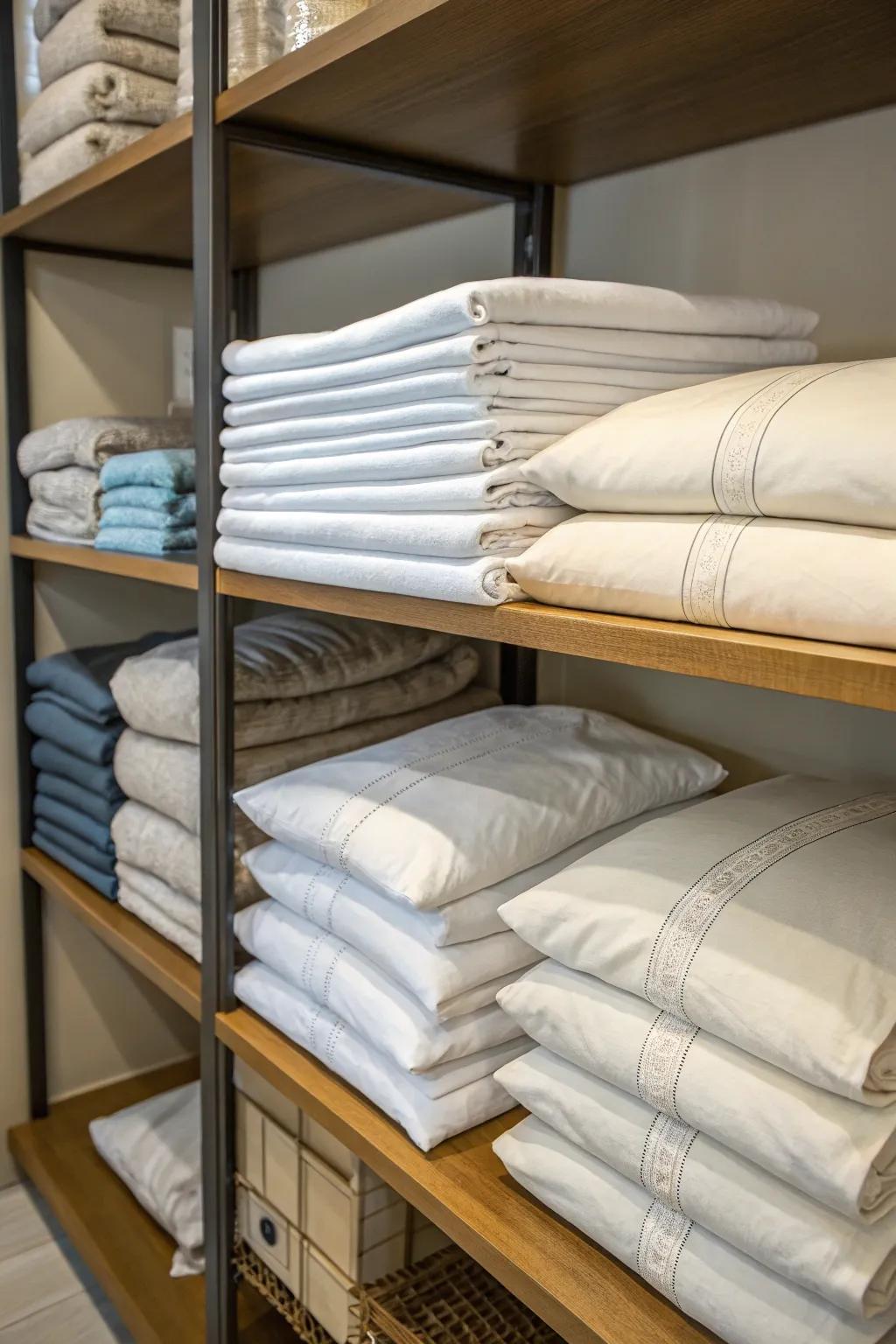 Keep coordinating sheet sets together in their pillowcases.