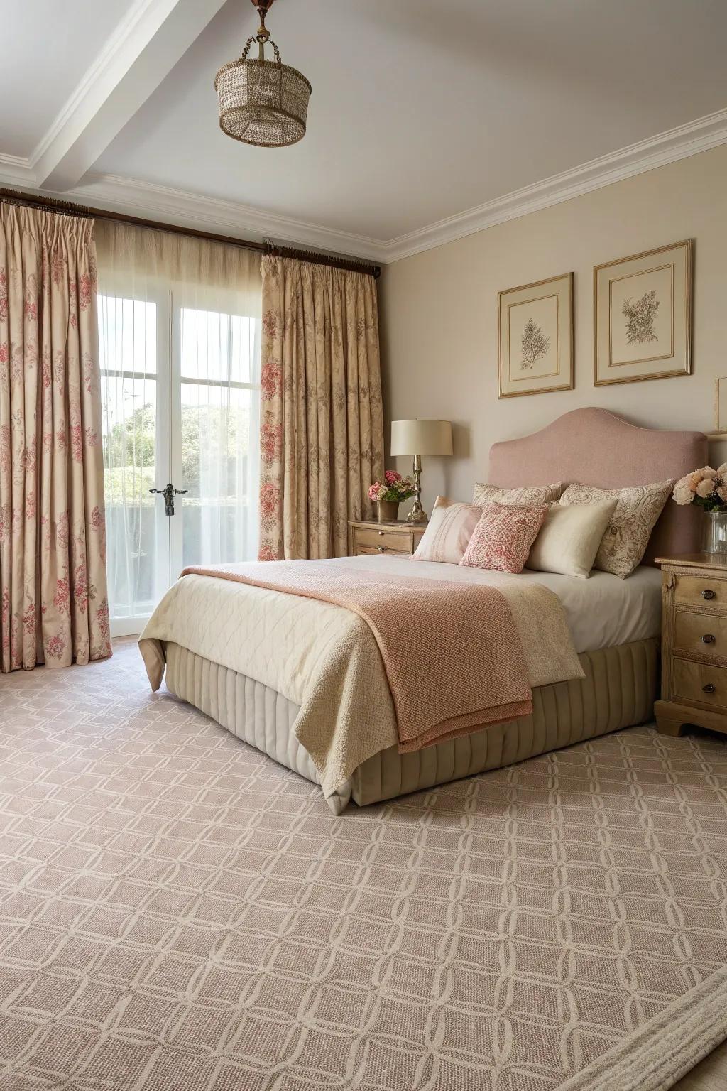 Seamless integration elevates the bedroom's aesthetic.