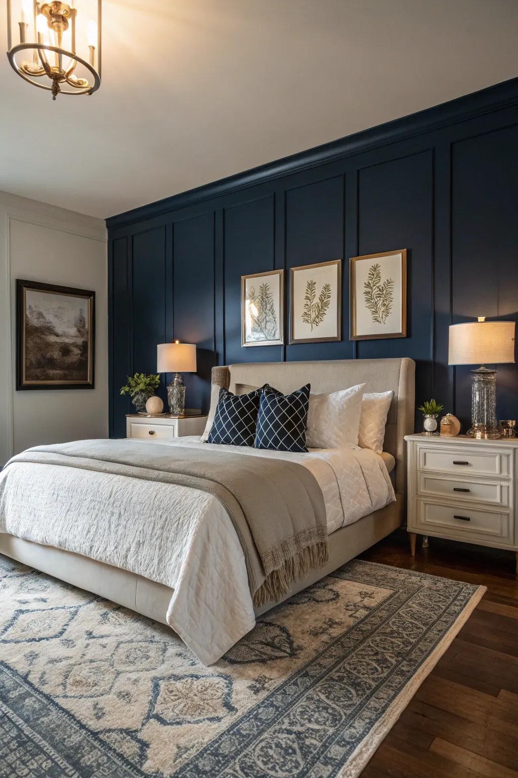 Create a statement with a striking accent wall.