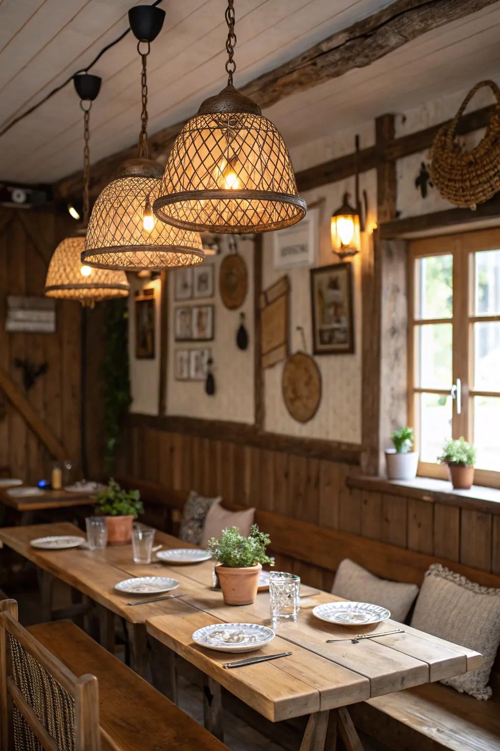 Blend smoothly with organic tones in your lighting.