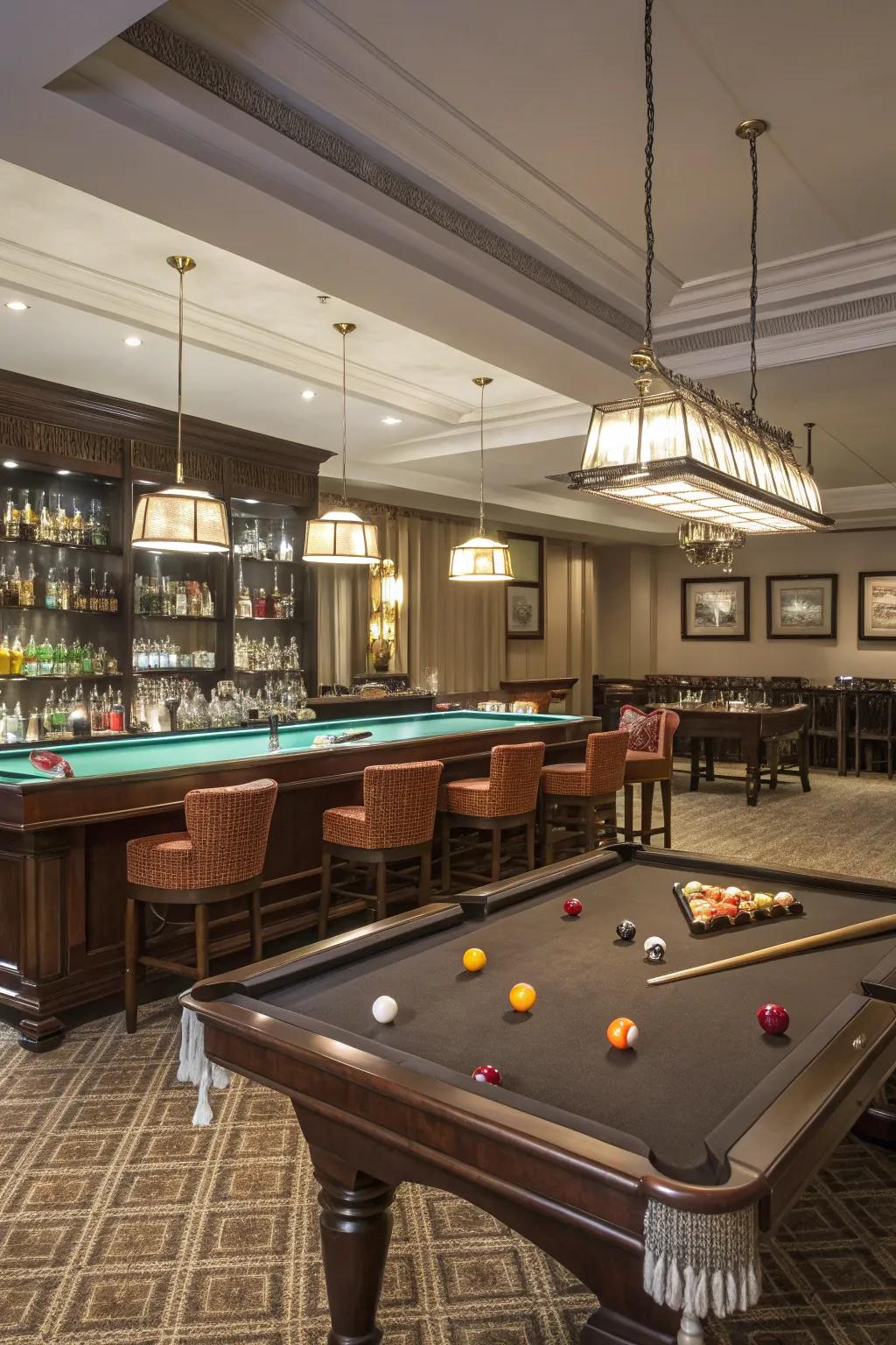 A refreshment space improves the social part of your billiard hall.
