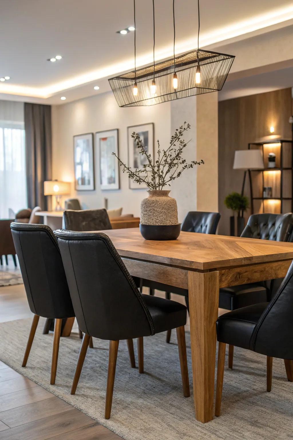 Chic charcoal seats complete the style.