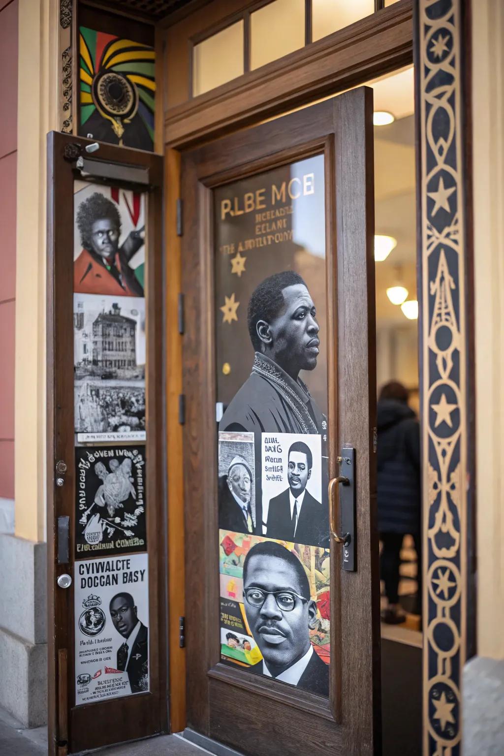 A cultural compilation door celebrating a continuation of Black achievements.