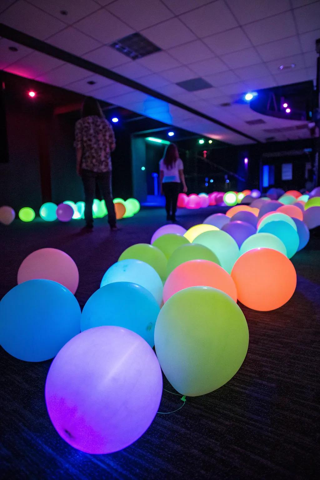 Radiant balloons bring a playful radiance to any celebration.