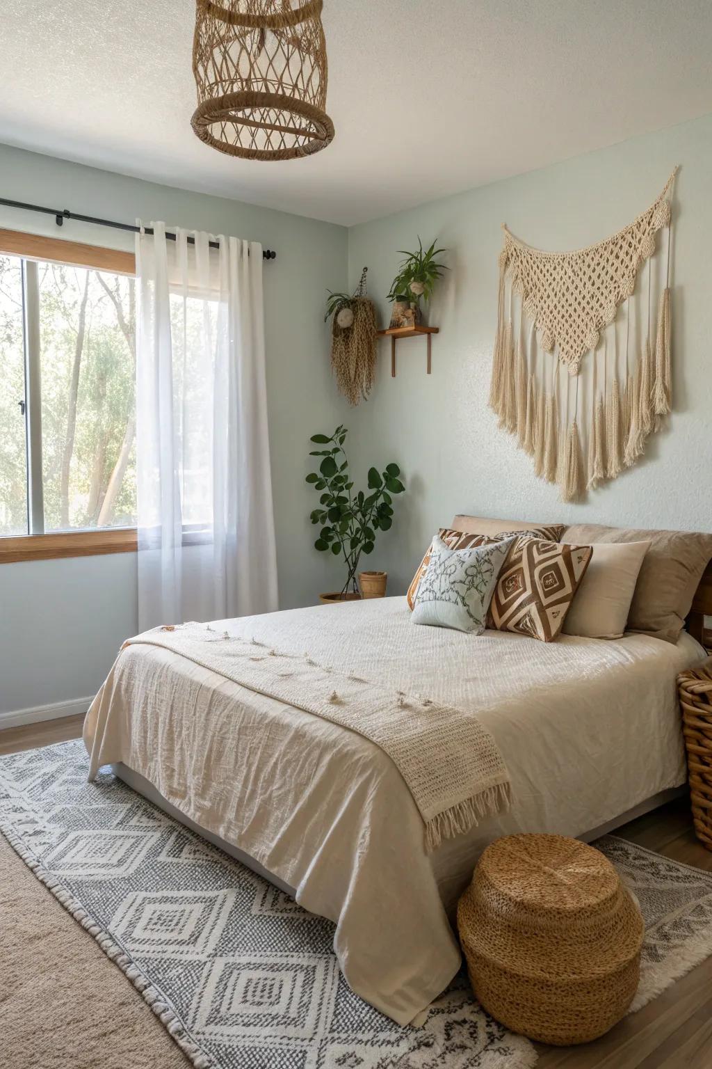 Simple elements can enhance the bohemian aesthetic.