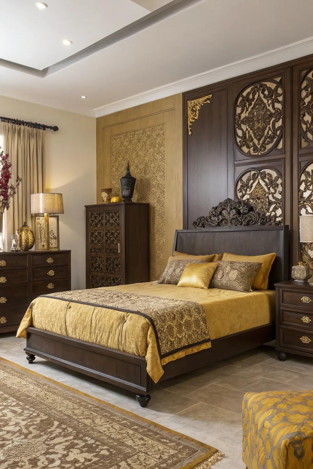 A blend of contemporary and traditional components creates a timeless appeal.