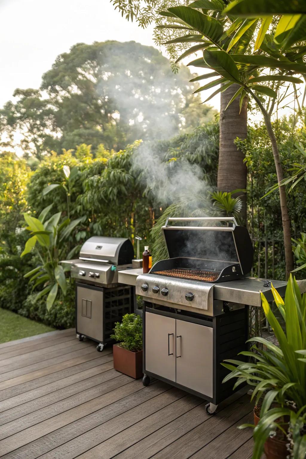 Dual grills for exceptional BBQ versatility.