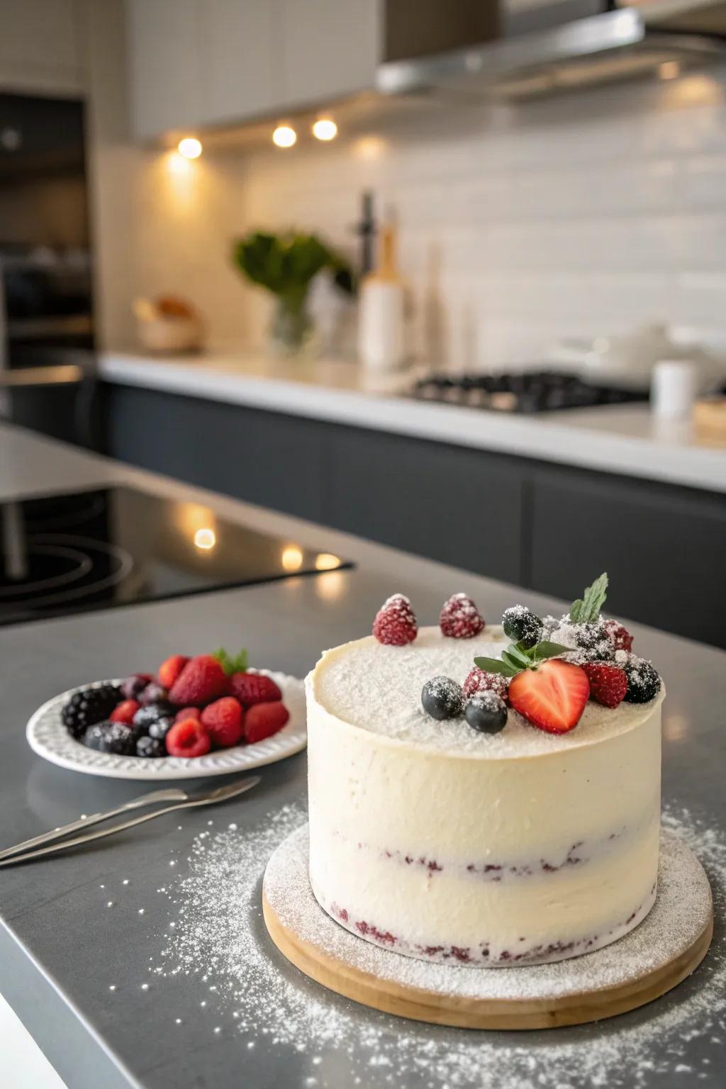 Understated refinement conveyed through a minimalist buttercream sheen