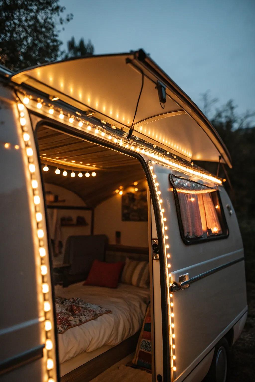 Creative illumination solutions that set the mood inside your camper shell.
