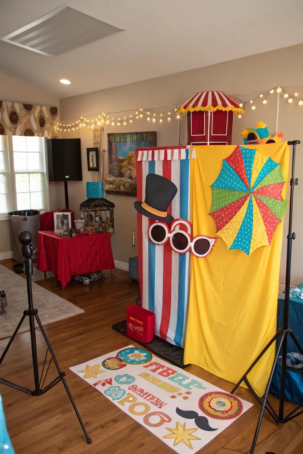 Document the amusement using a themed photo area at your gathering.