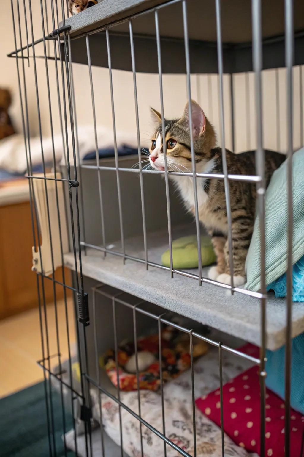 Shelving delivers vertical exploring and continuous entertainment.