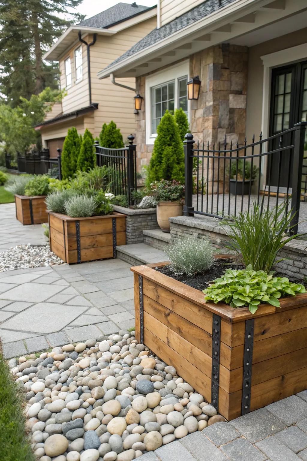 Raw components contribute feel and coziness to your landscape.