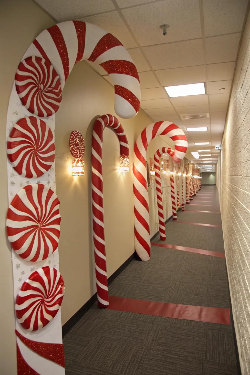 Stroll down Candy Cane Lane for a sugary-sweet holiday experience.