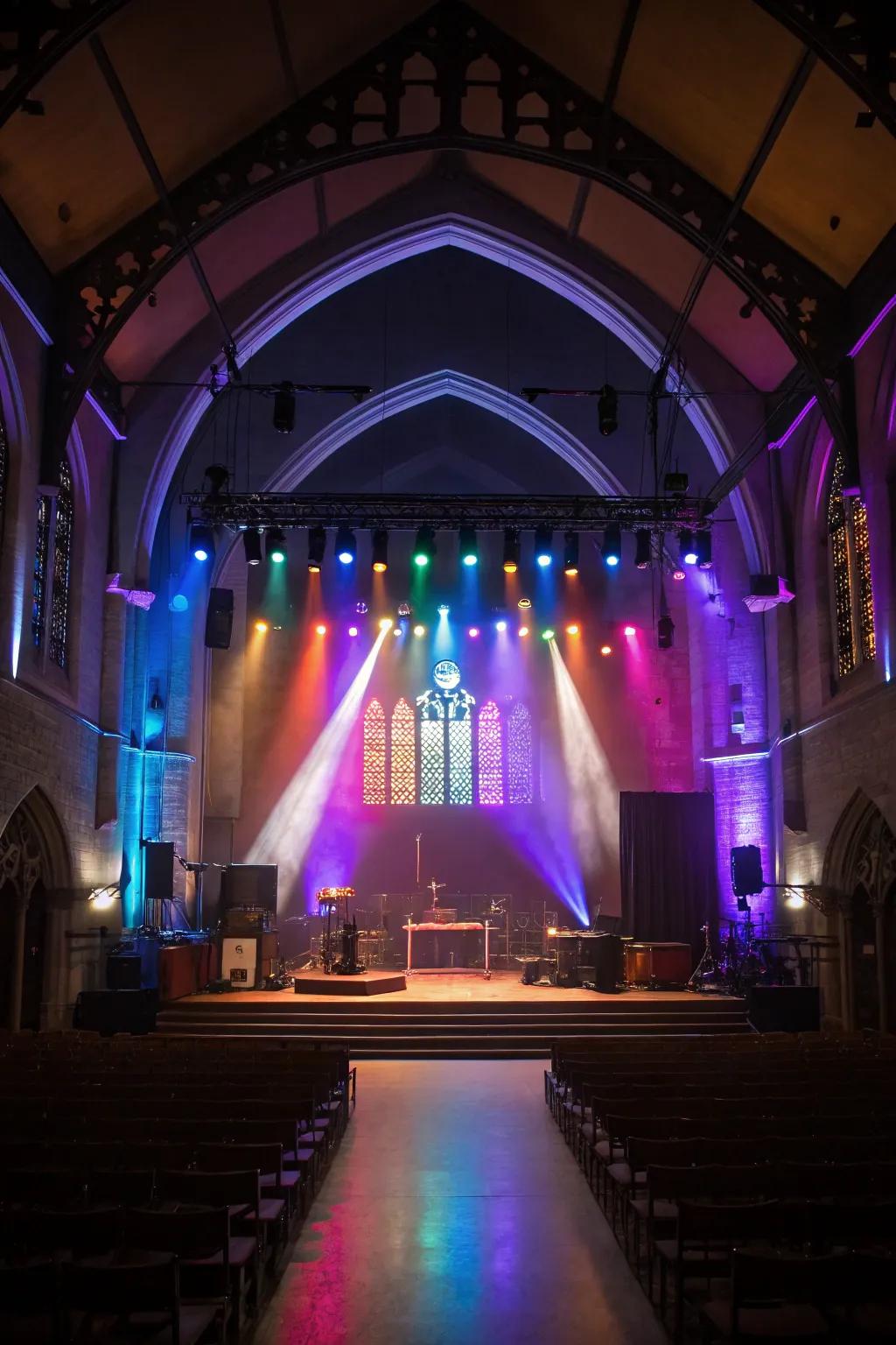 Color can change the mood and vibe of your stage.