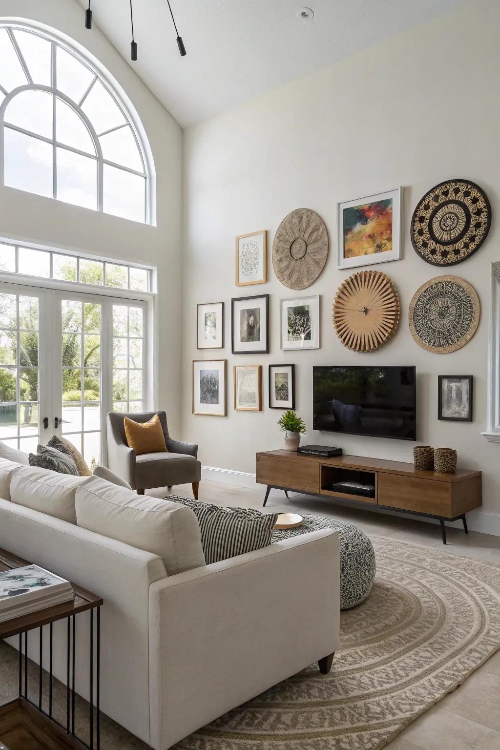 Elevate your decor through encased circle artistry.