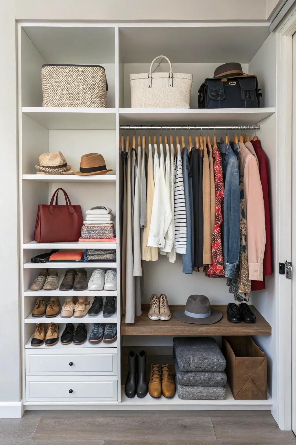 A thoughtfully designed layout ensures your closet is practical and effective.