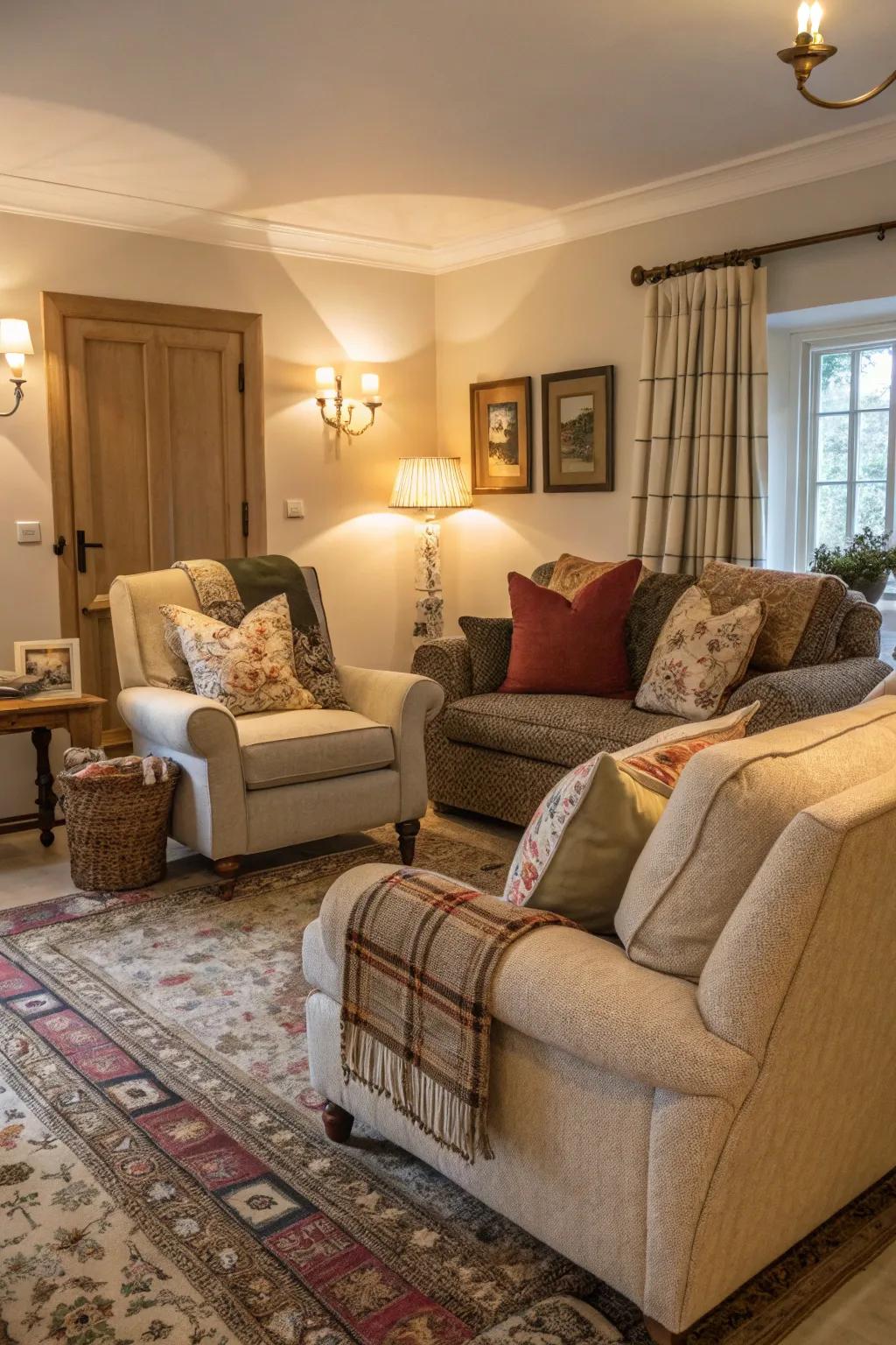 Relaxed seating for a laid-back coastal mood.