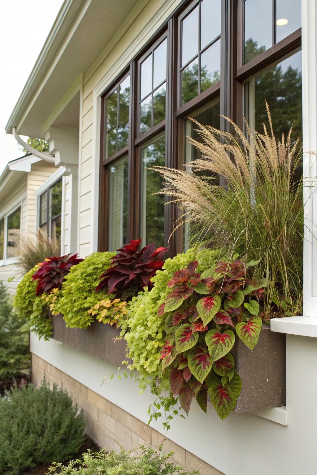 Variations in height and texture create dynamic, eye-catching displays.