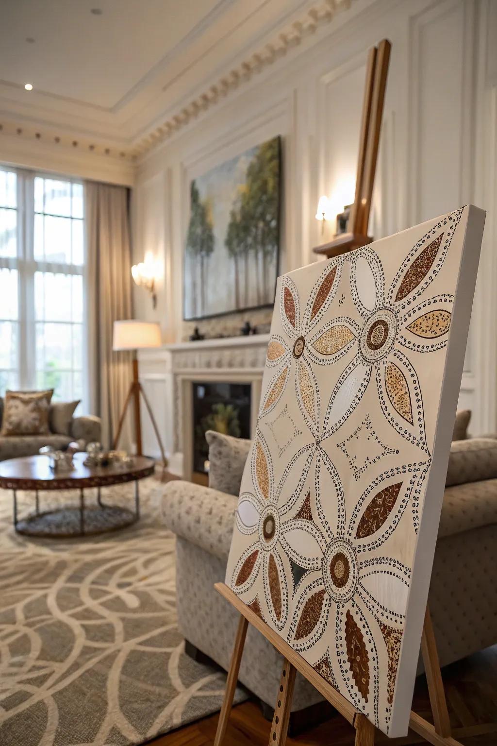 Points and lines forge a visually impactful effect with their simplicity and elegance.