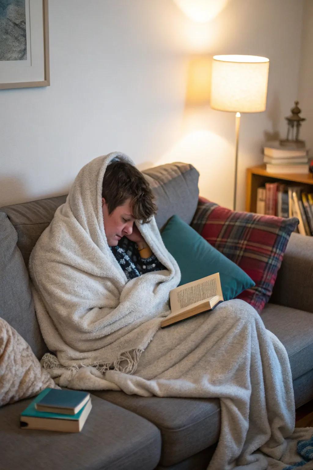Snuggle time on the couch for those chilly, relaxed days.
