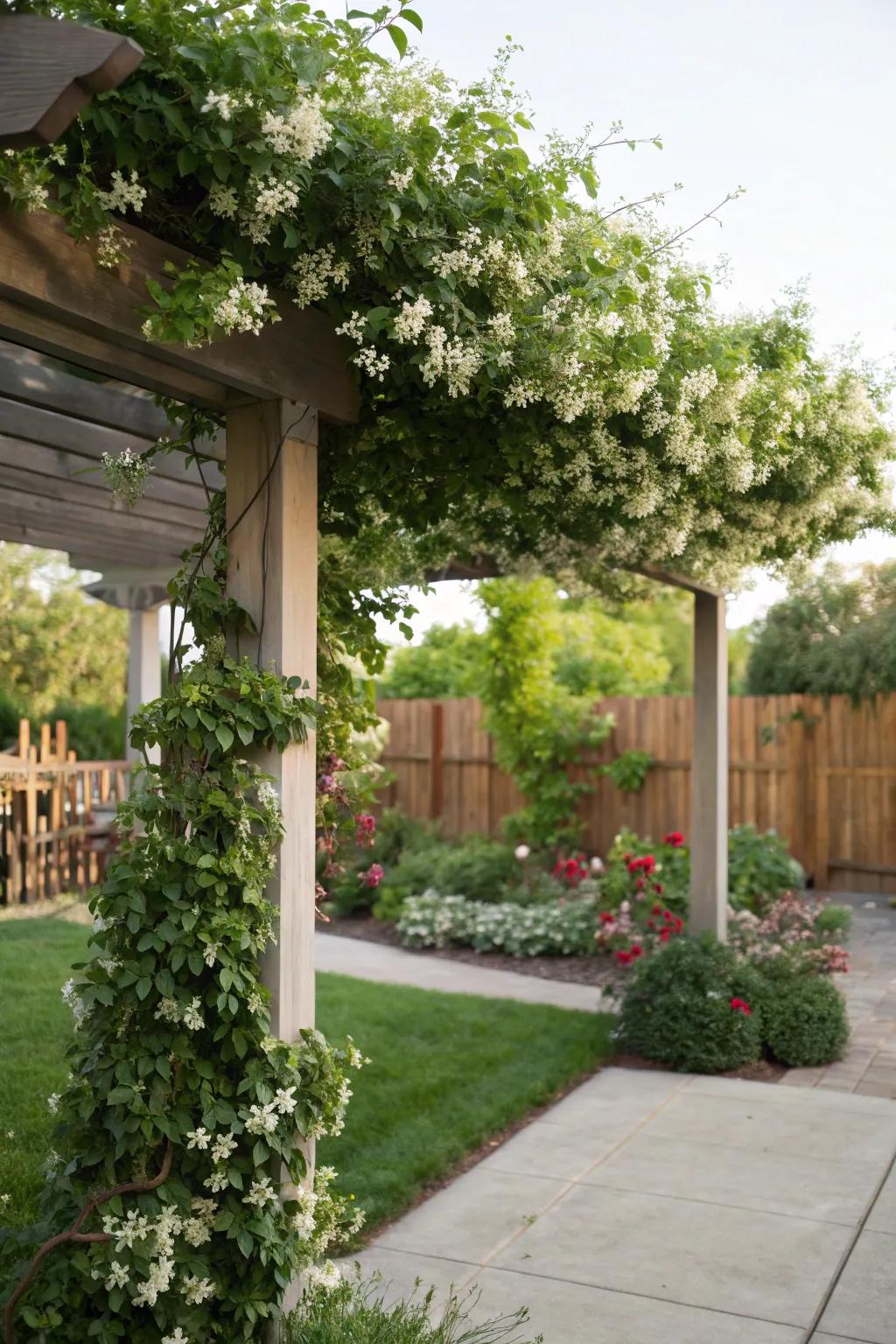 Pergolas provide shade and style.