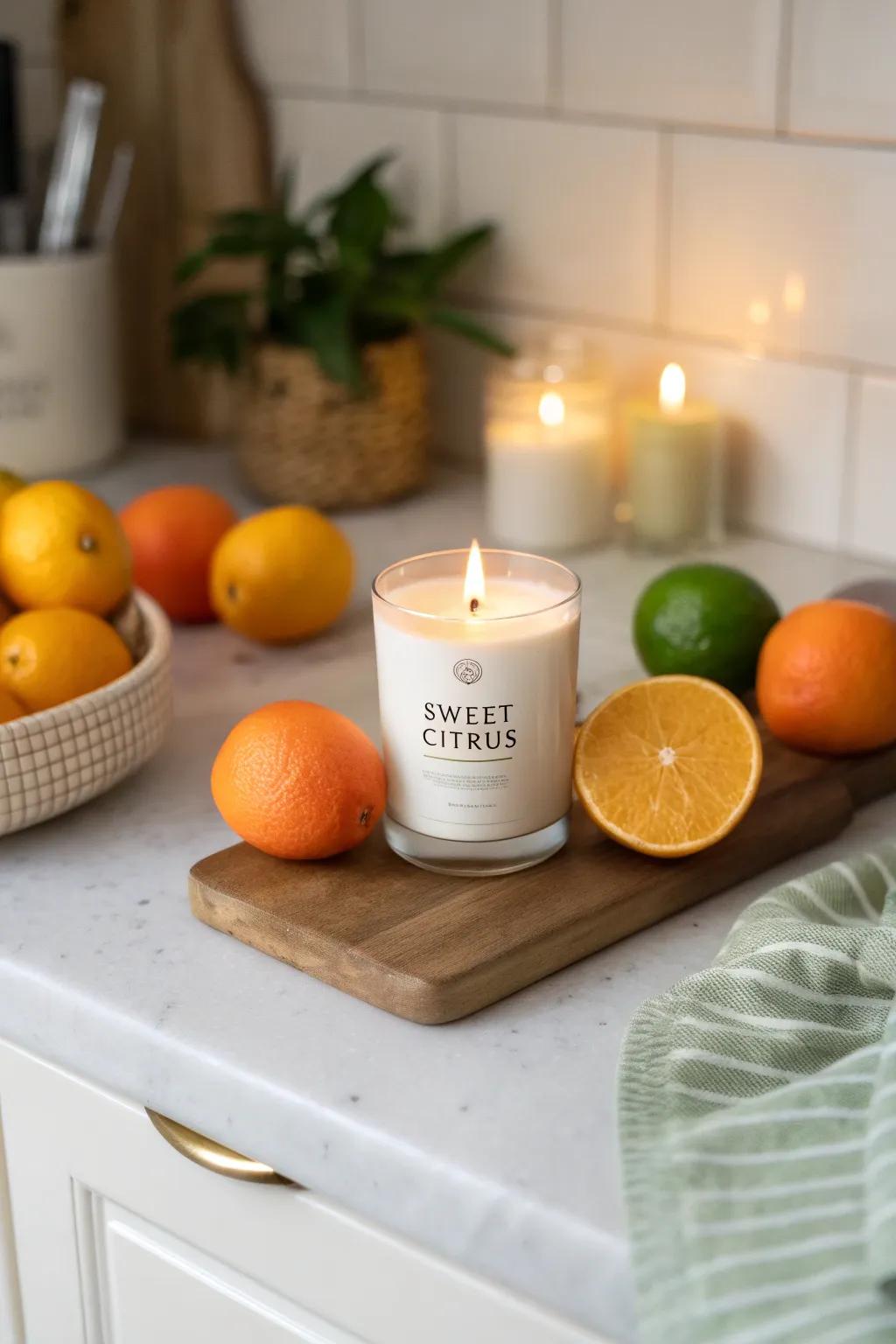 Tangy Zest Candle for a Fresh Kitchen