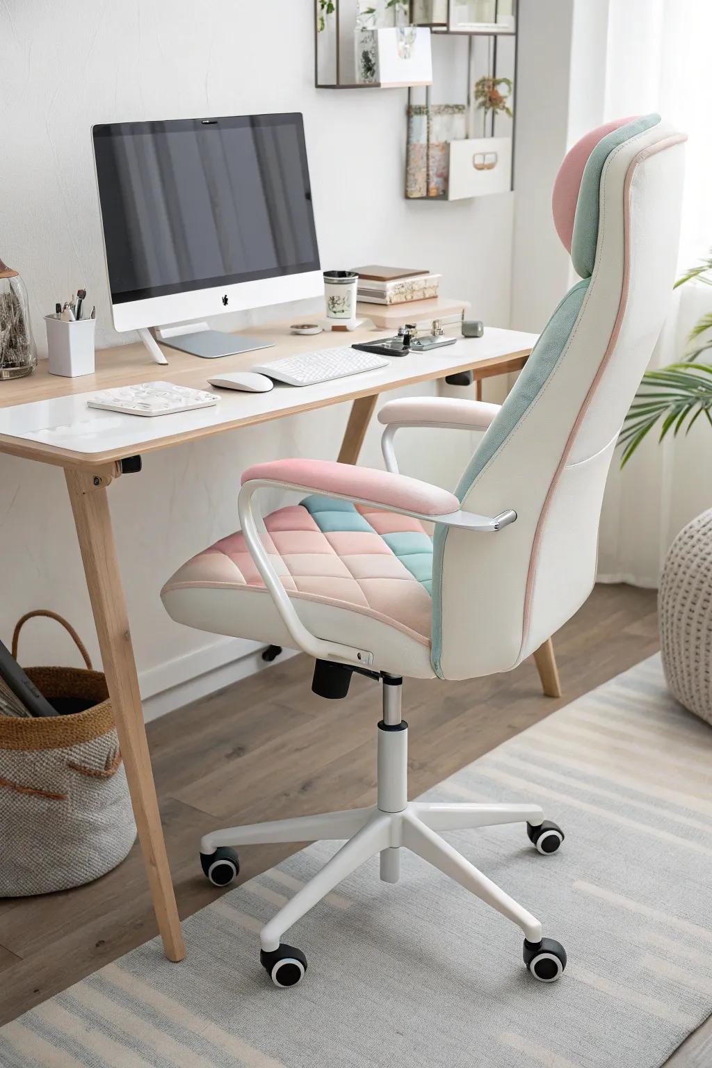 A supportive chair that complements your setup.