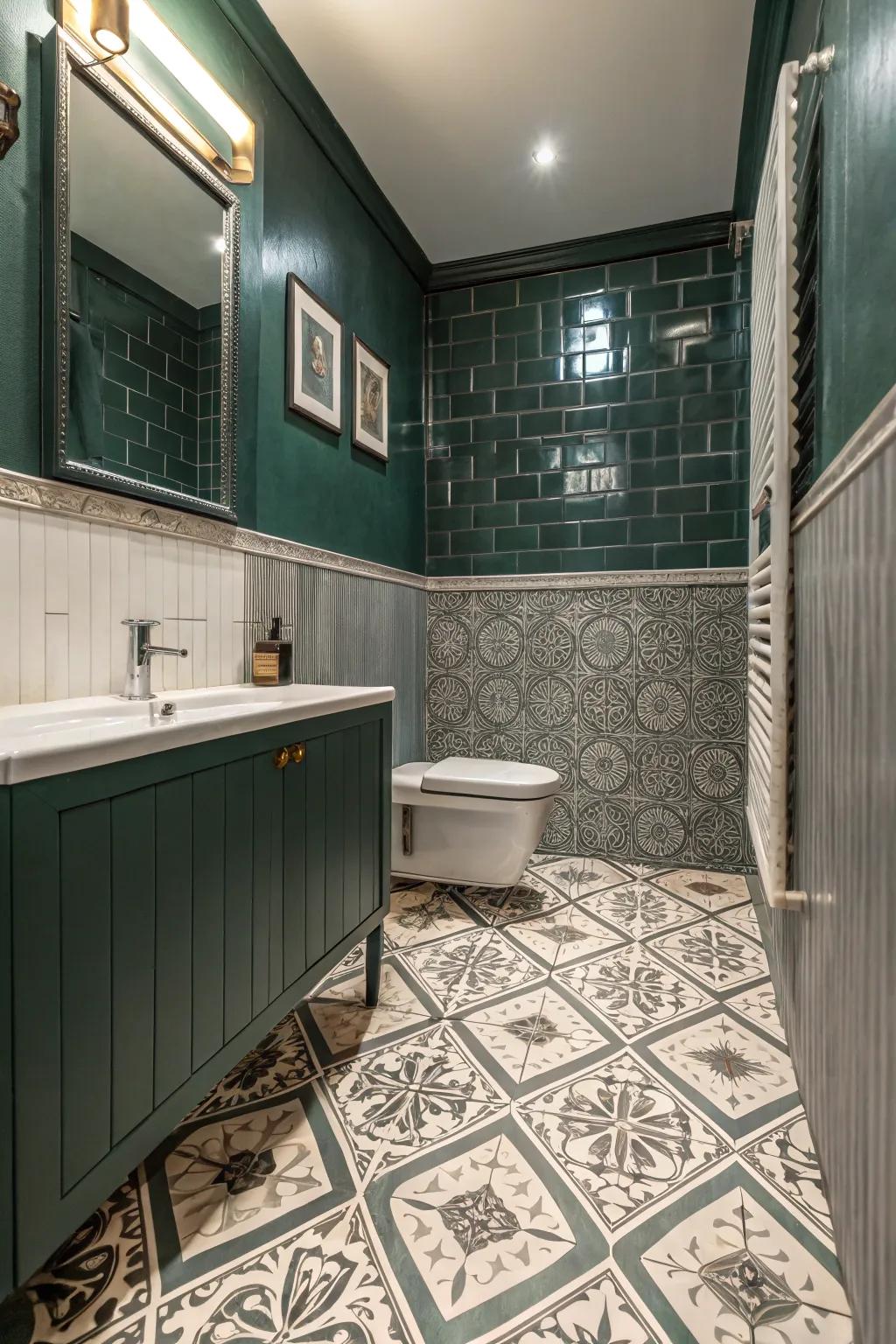 Contrasting surfaces add an unexpected layer of design.