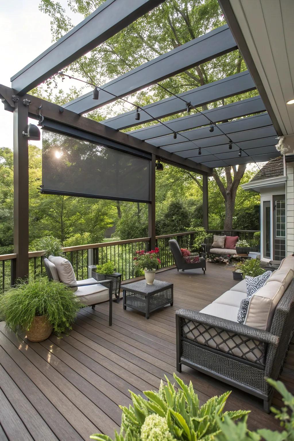 Pergolas contribute both design and adaptability to your deck.