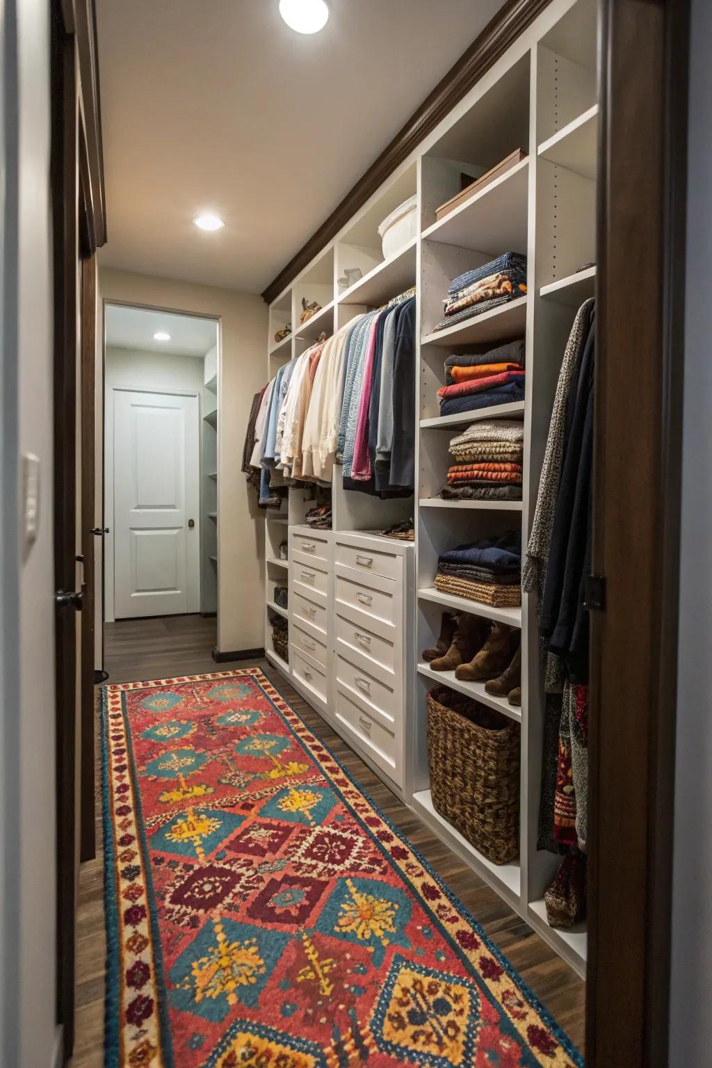 Warm up the space with decorations like nice floors or rugs.