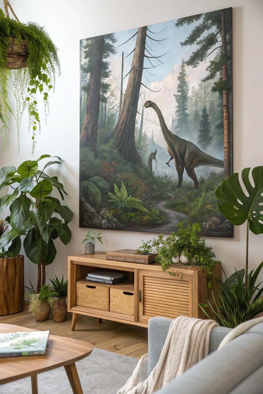 Lush ancient earth featuring creatures