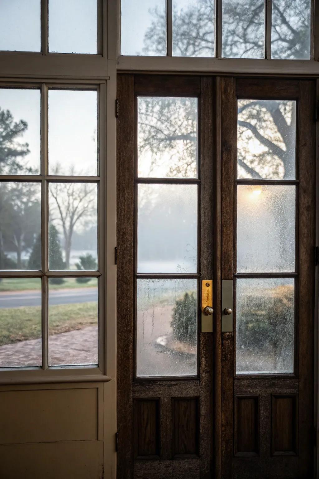 One-way reflection covering provides daytime privacy without compromising the view.