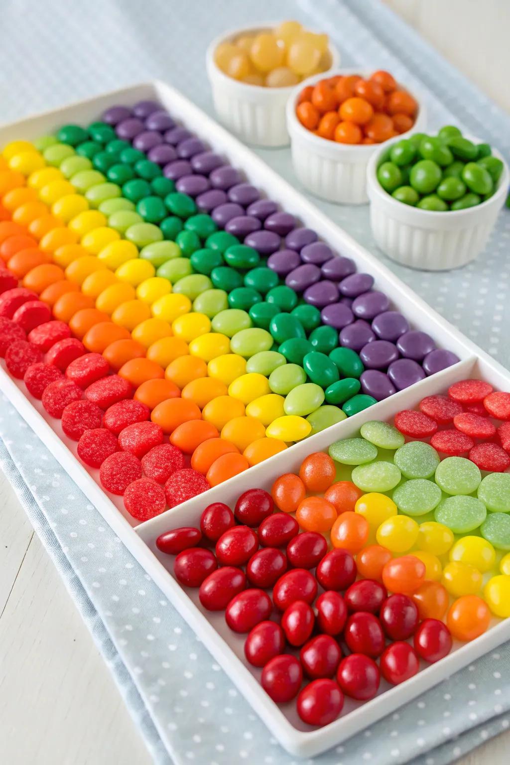 A joyful sweet spectrum board perfectly suited for Easter celebrations.