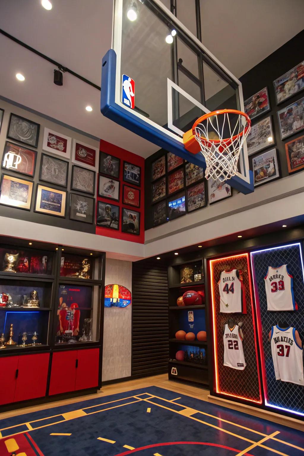 Bring the excitement of sports inside through a tailored space for your beloved games.