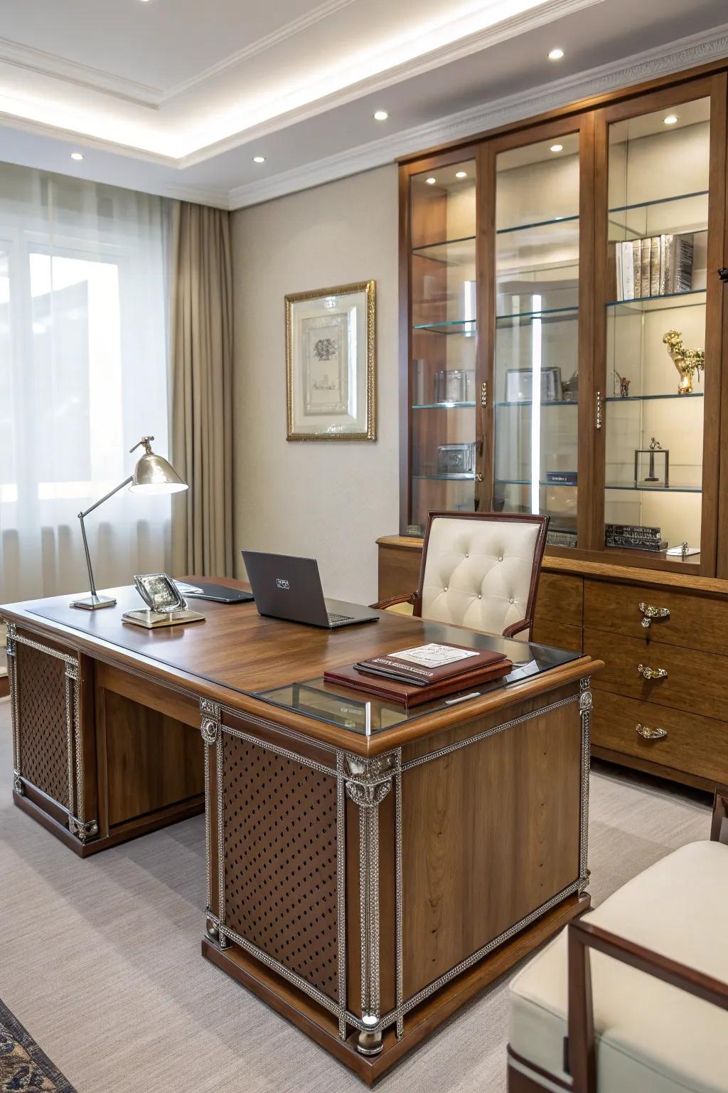 Lasting materials craft a timeless and appealing office space.
