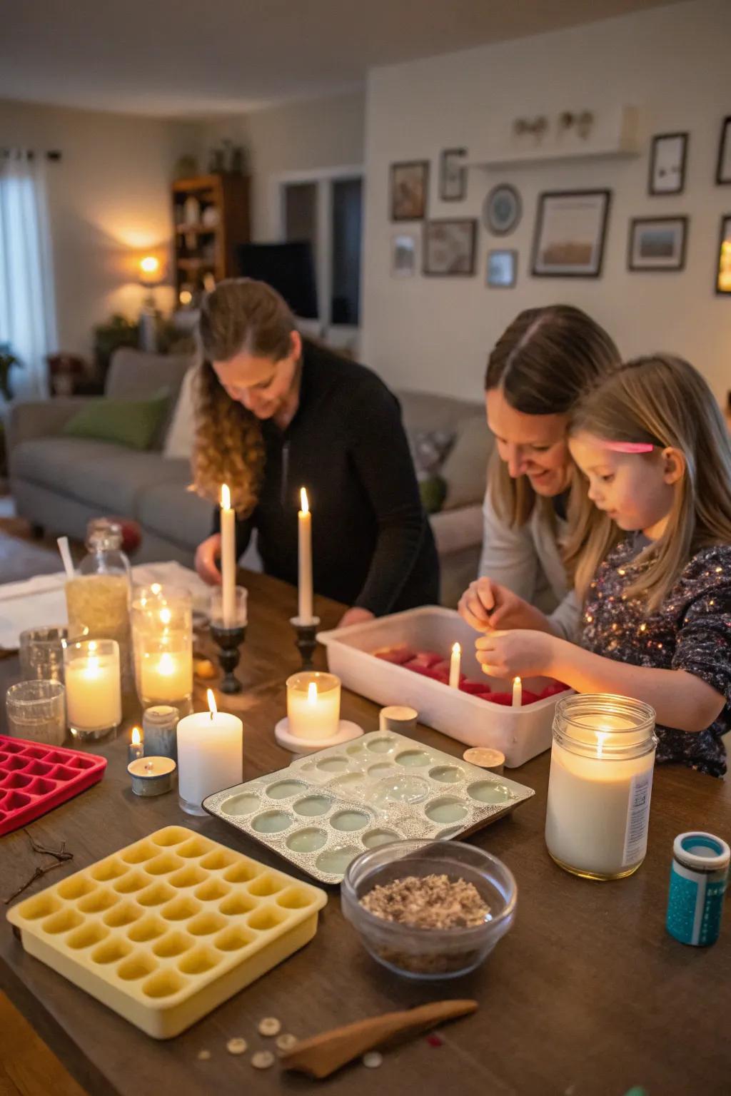 Fashion your individualized scented tapers for an inviting holiday abode.
