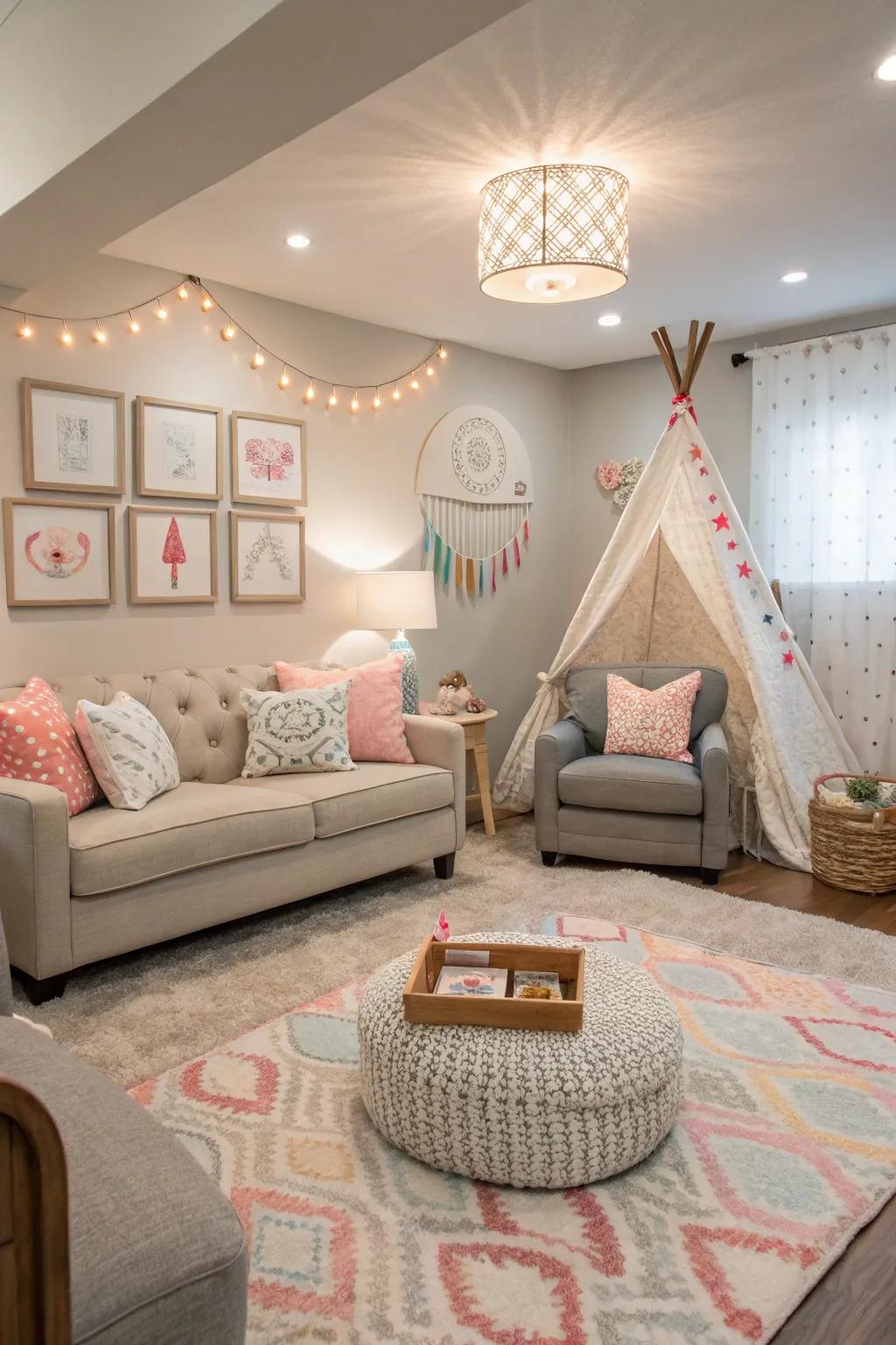 Playful decoration adds charm without sacrificing style.