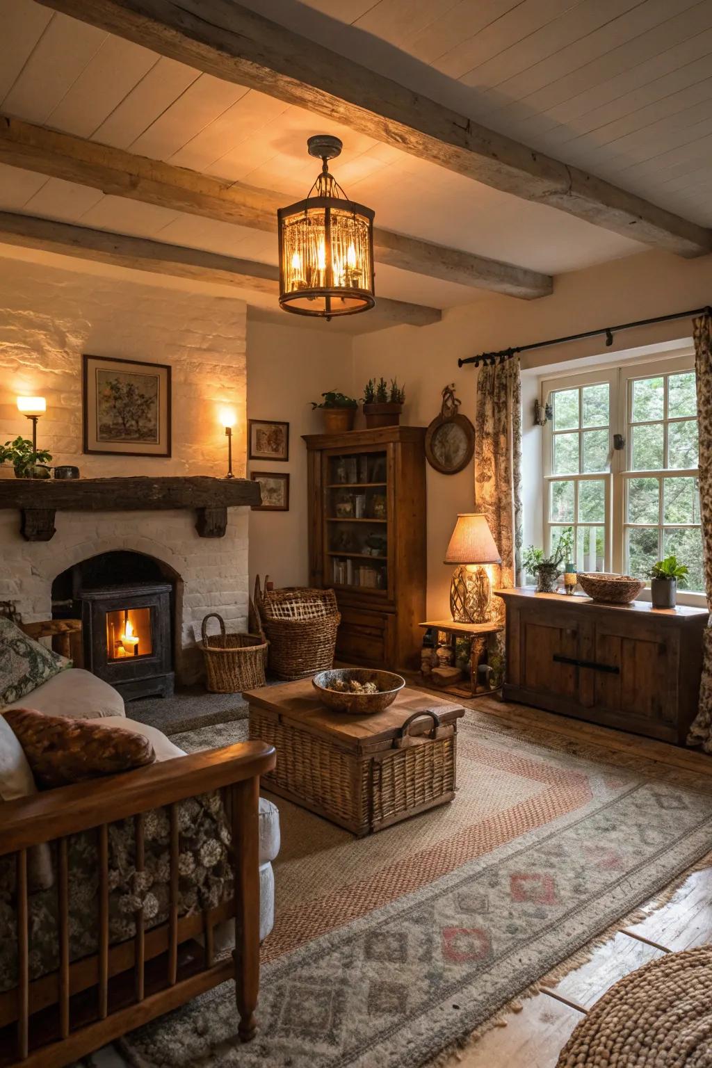 Warm tones evoke a welcoming ambiance.