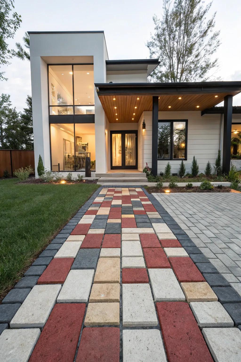 Intense shade variance for a vibrant entryway.
