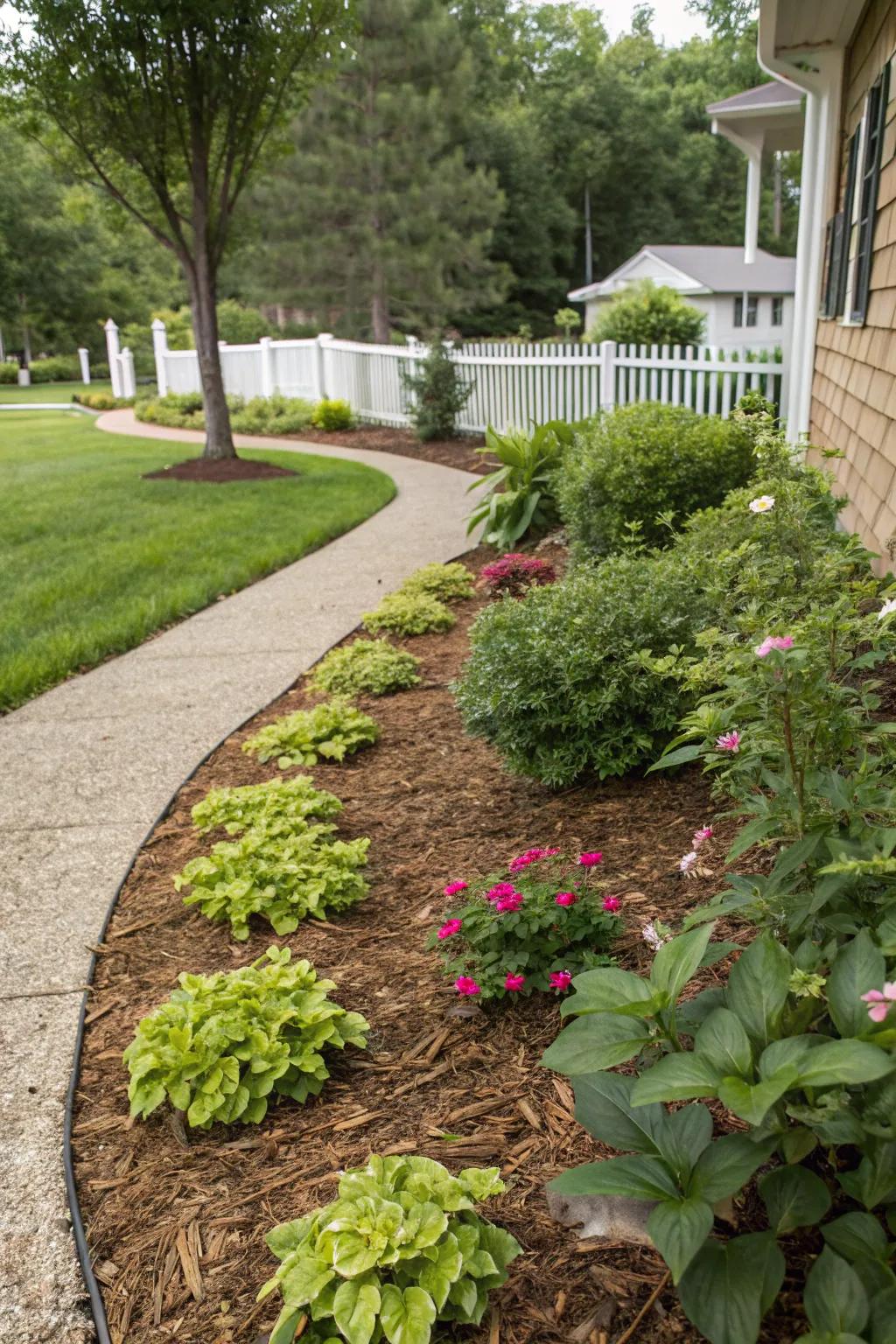 Ground cover and mulch enhance beauty and suppress weeds