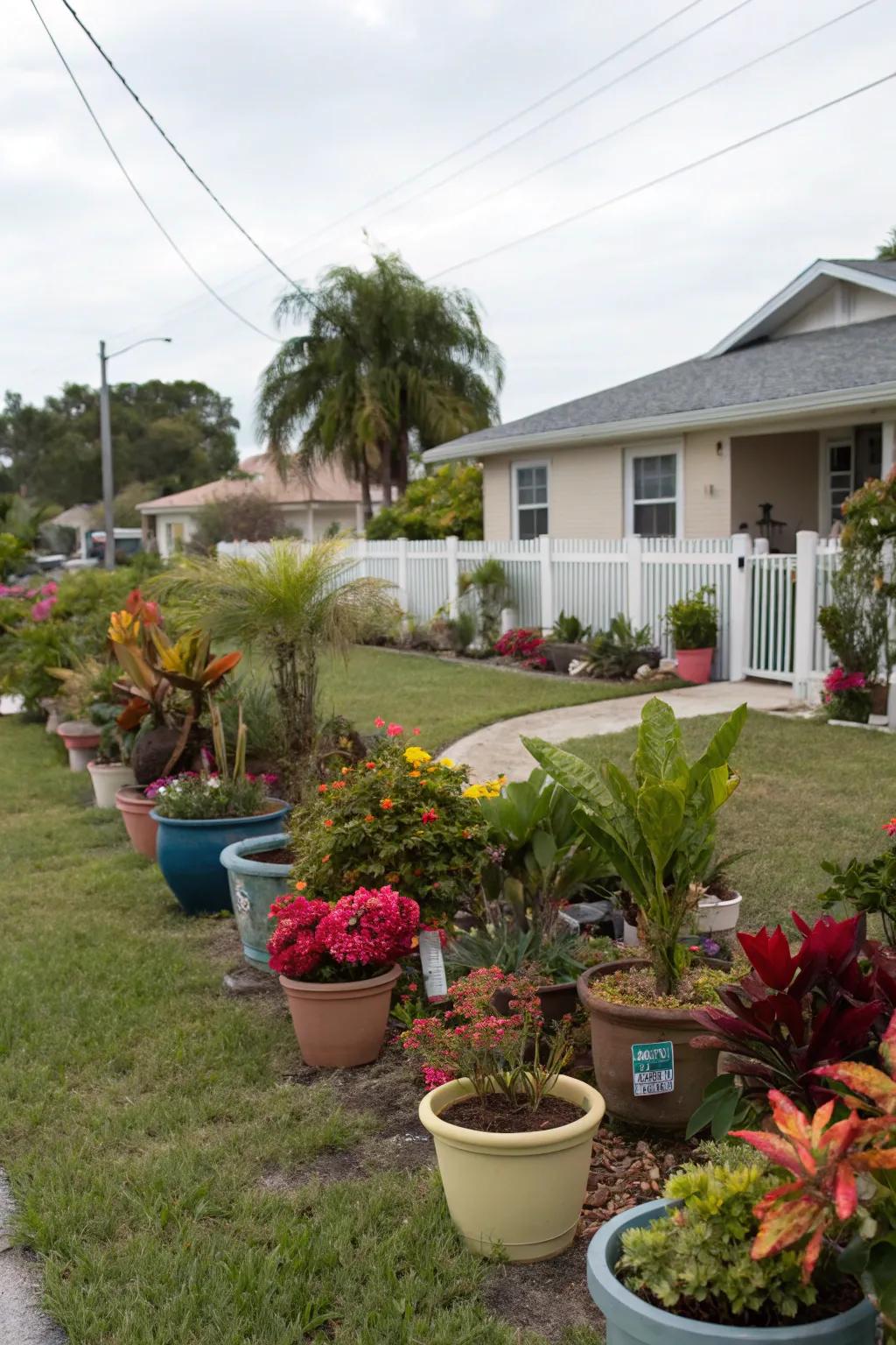 Pot gardening offers versatility and charm.