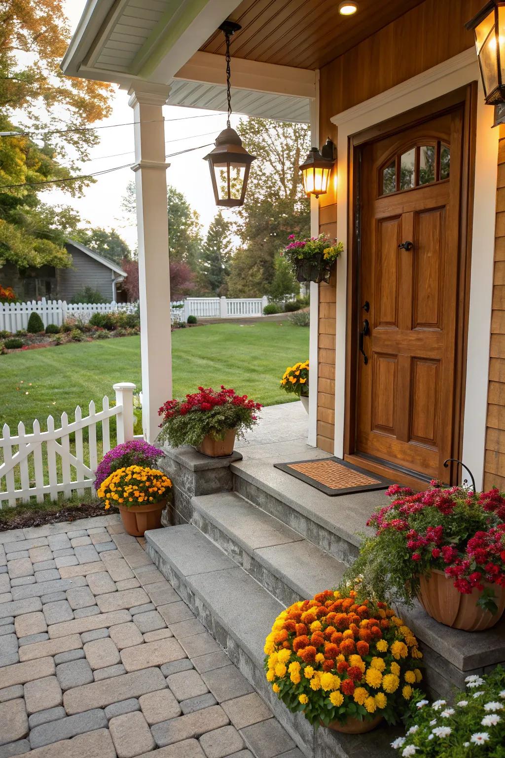 Planters add color and life to your porch.