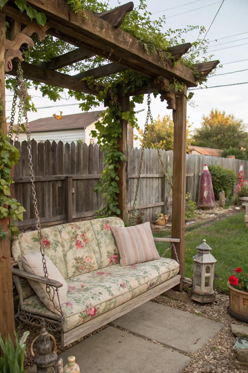Integrate vintage appeal using repurposed elements.