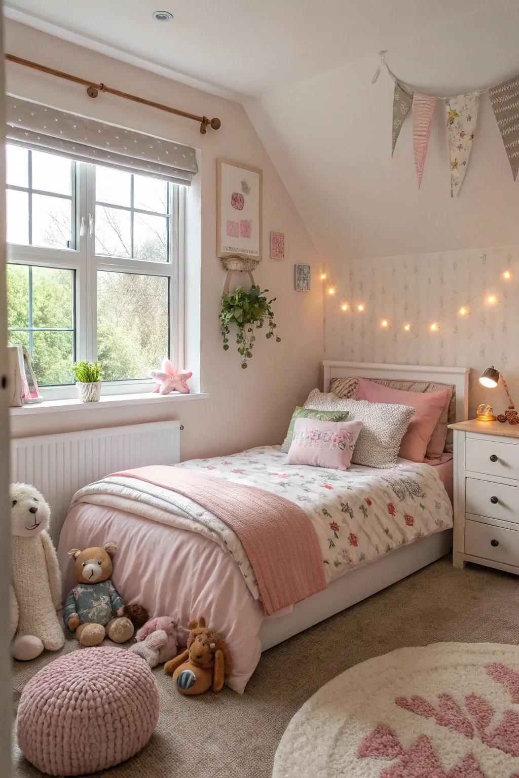 Accent pieces add personality and warmth to the décor.