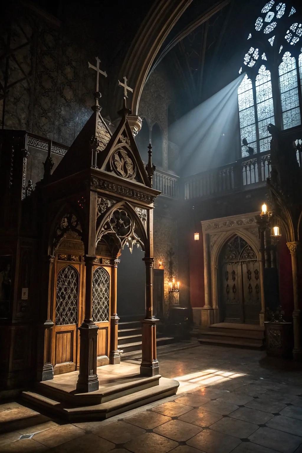 A dimmed setting that entices curiosity.