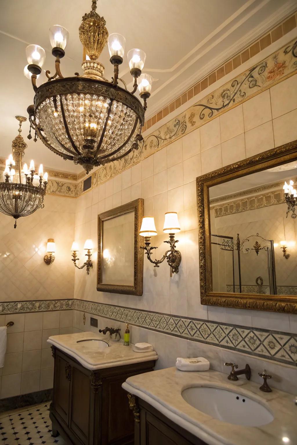 Old style lights offer an authentic gothic mood.