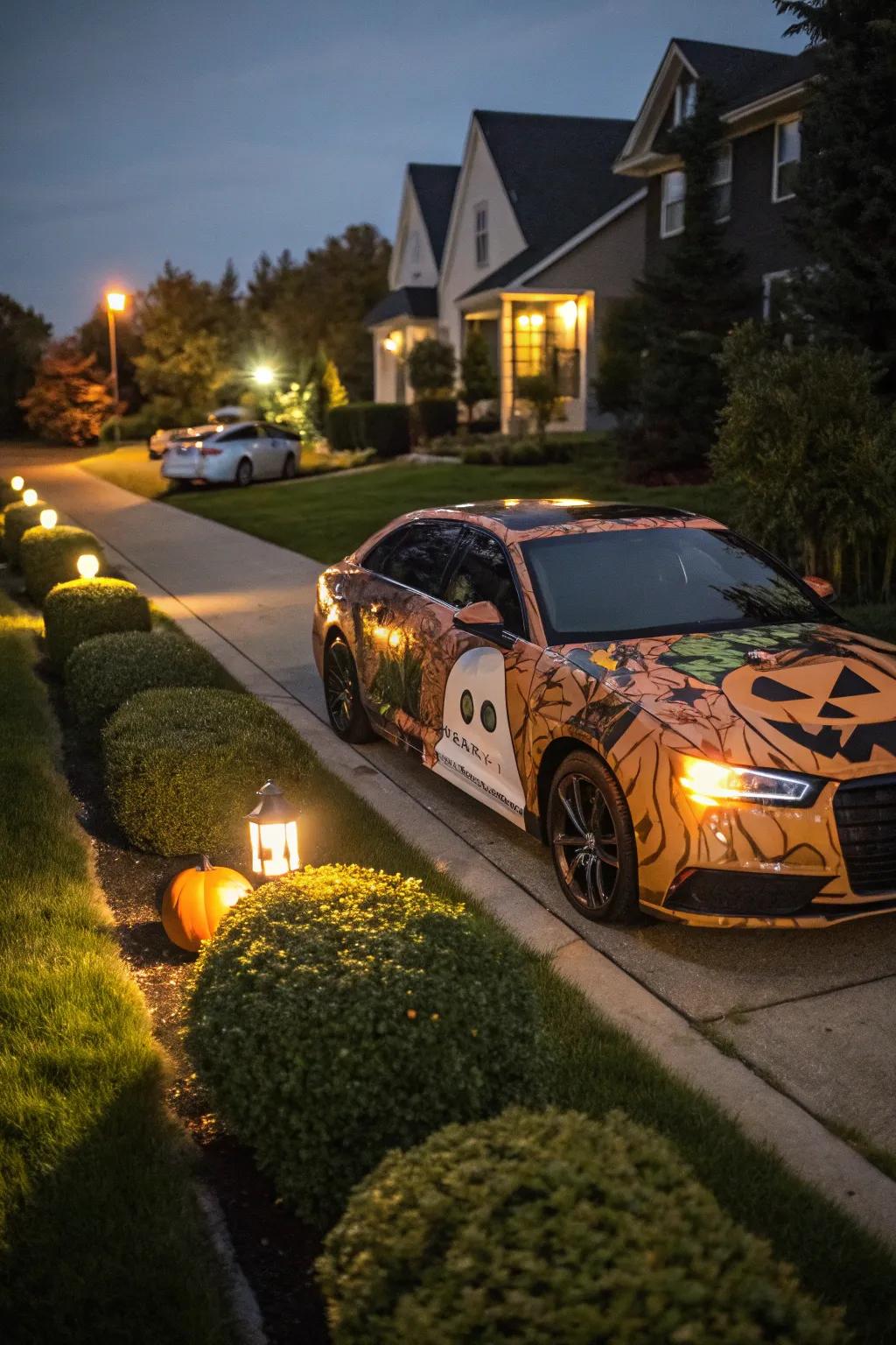 Vinyl wraps deliver a vibrant and captivating Halloween aesthetic.