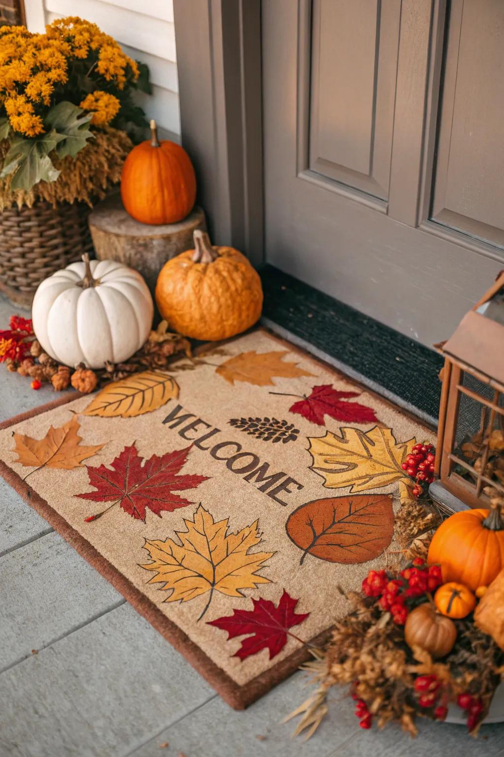Seasonal touches bring warmth and festivity to your doorstep.