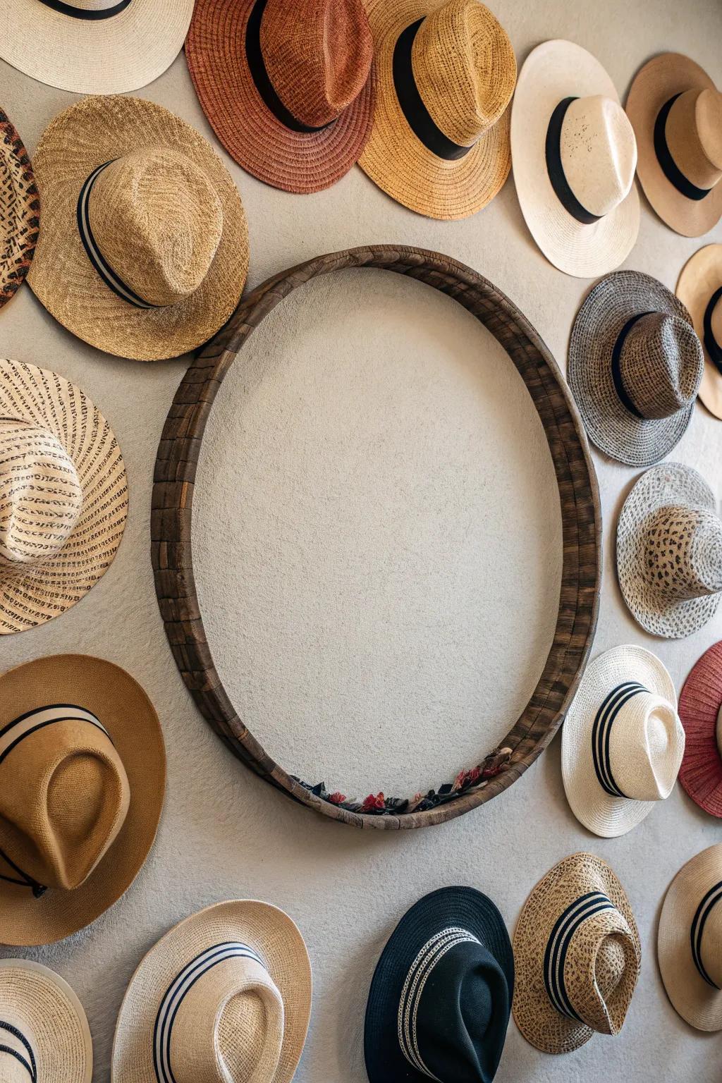 Imaginative arrangements contribute an artistic touch to your exhibit.